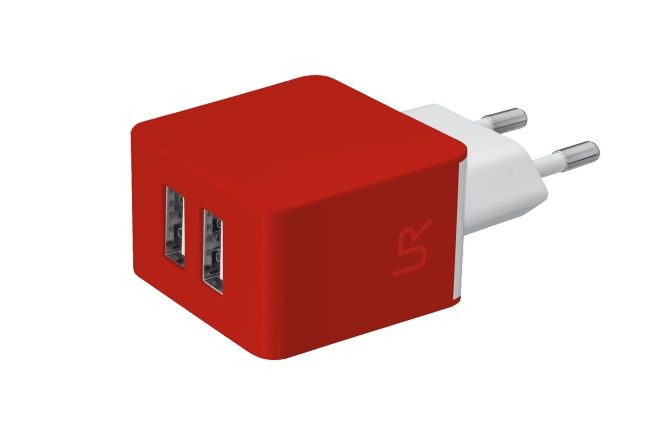 Trust Urban 5W Wall Charger with 2 USB ports Red