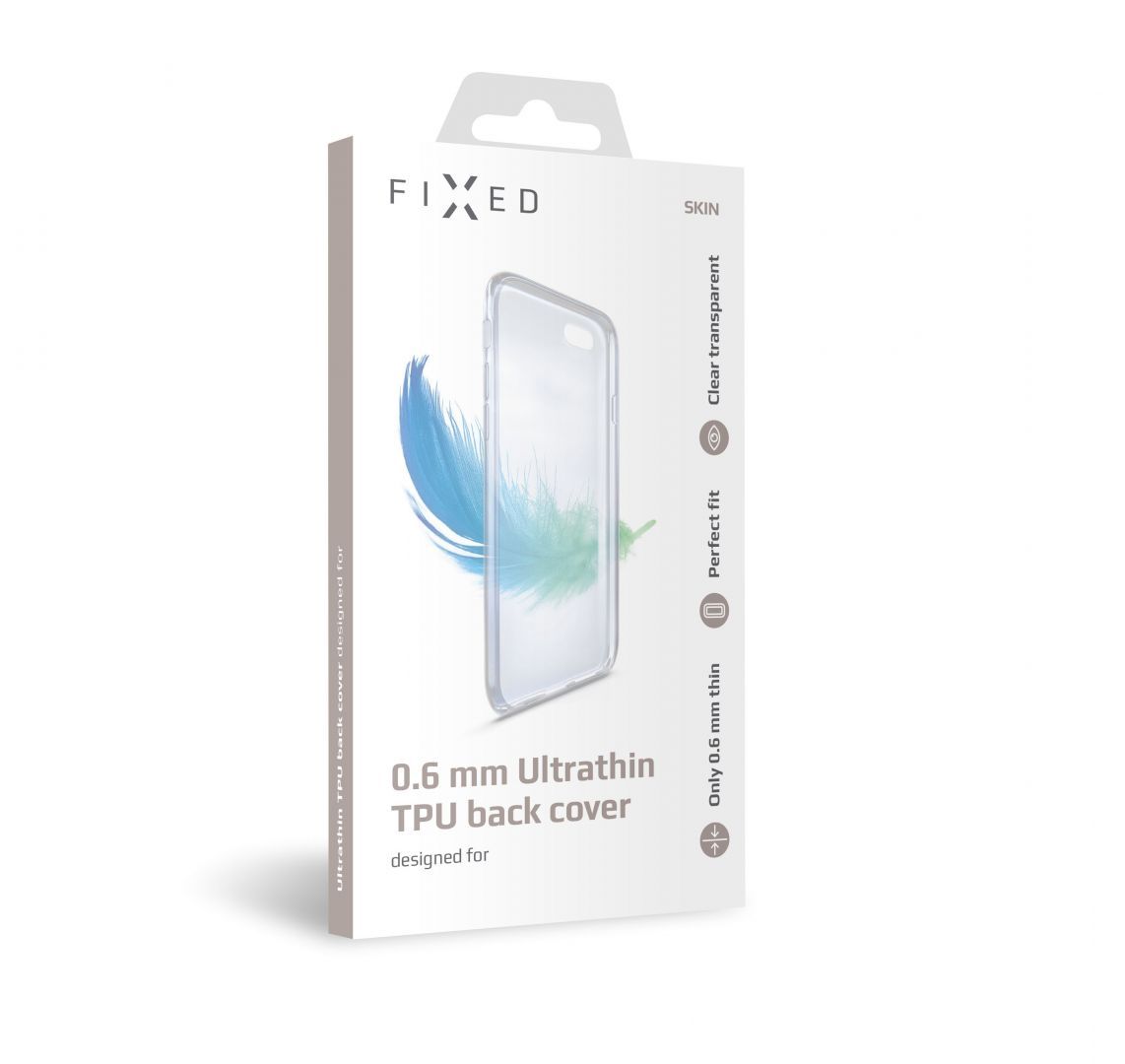 FIXED ultravékony TPU telefontok Apple iPhone 12 mini telefonhoz, 0.6 mm vastag, átlátszó