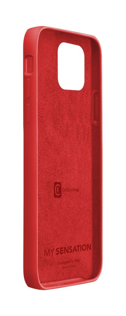 Cellularline Crotective silicone cover Sensation for Apple iPhone 12 Pro Max, red