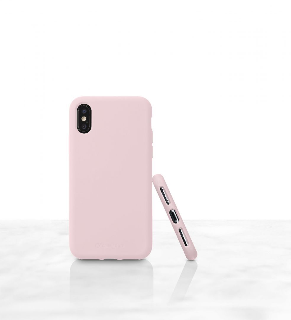 Cellularline Crotective Silicone Case SENSATION for Apple iPhone X/XS, Old Pink