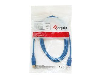 EQuip USB3.0 Cable Type A Male to Type B Male 1m Blue