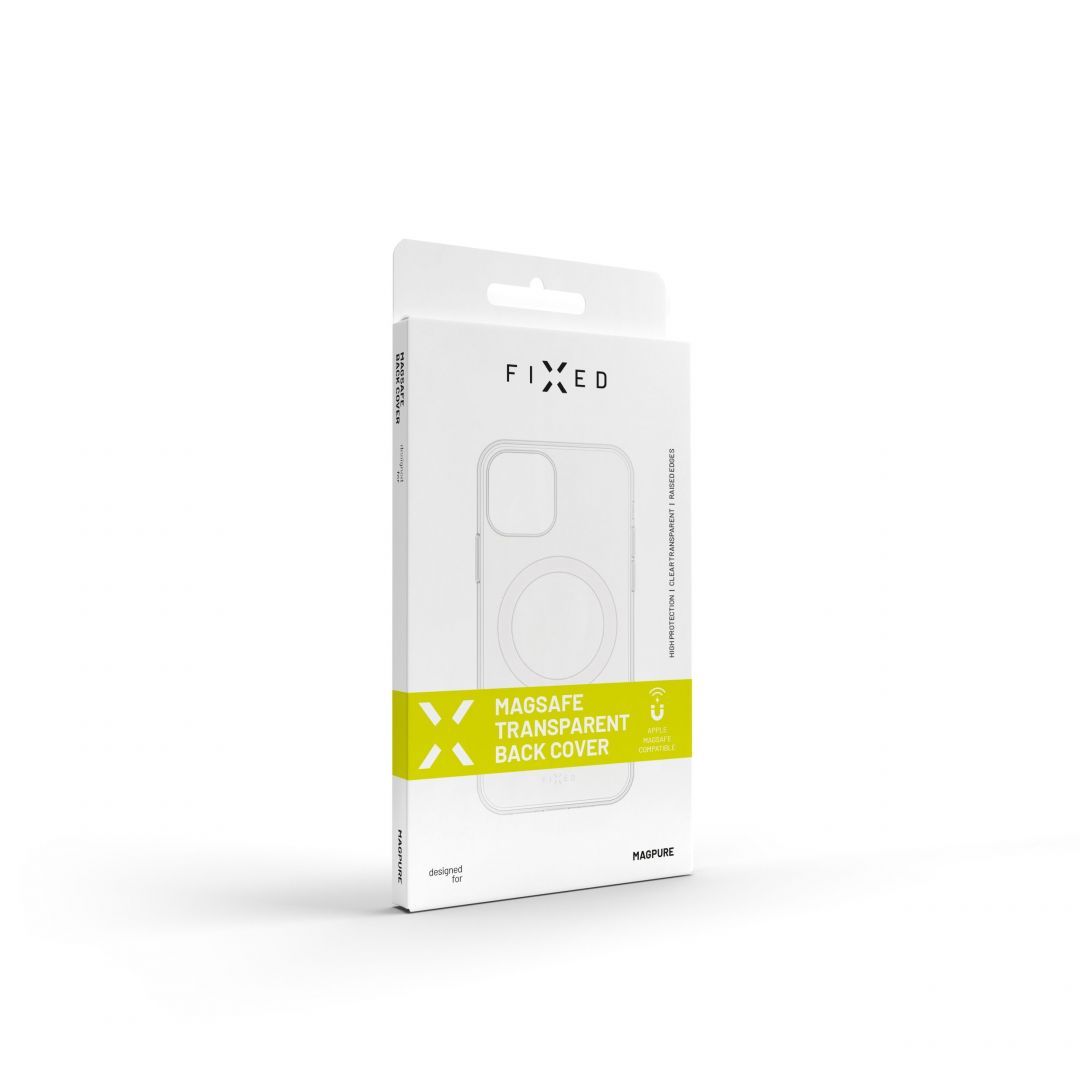 FIXED MagPure hátlap MagSafe támogatással Apple iPhone 12/12 Pro készülékhez, átlátszó