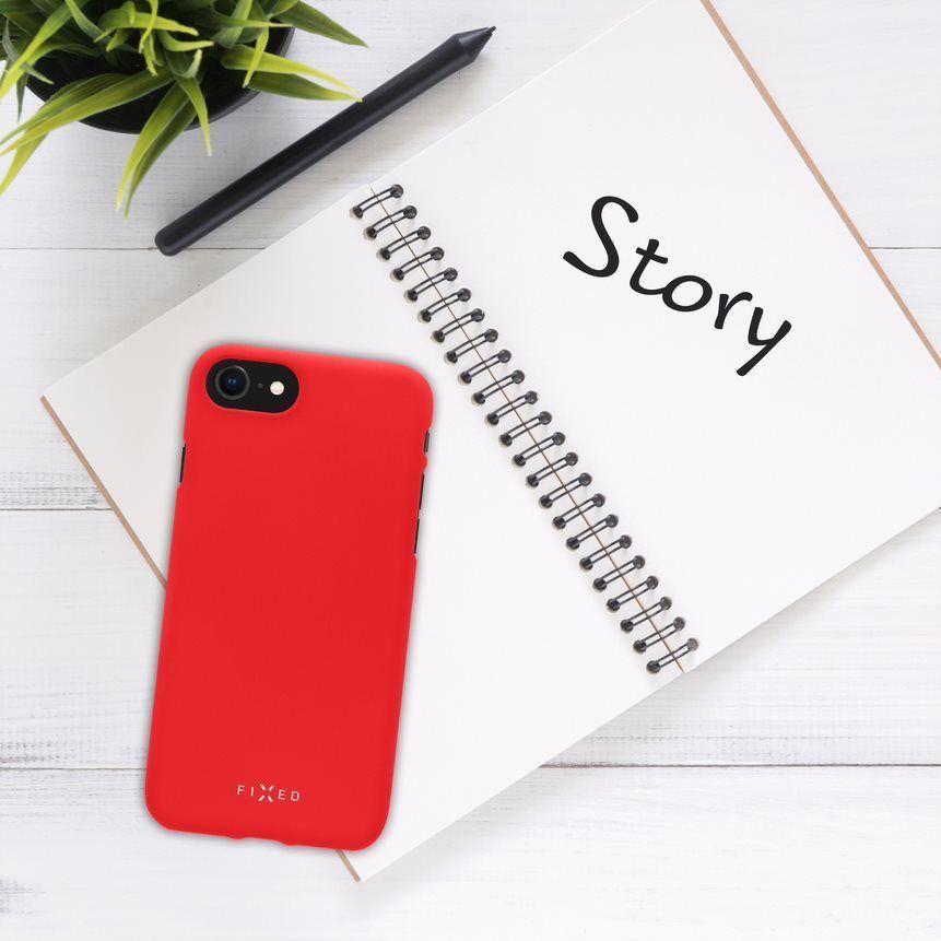 FIXED Rubber Hátlap Story Apple iPhone 7/8/SE (2020), Piros