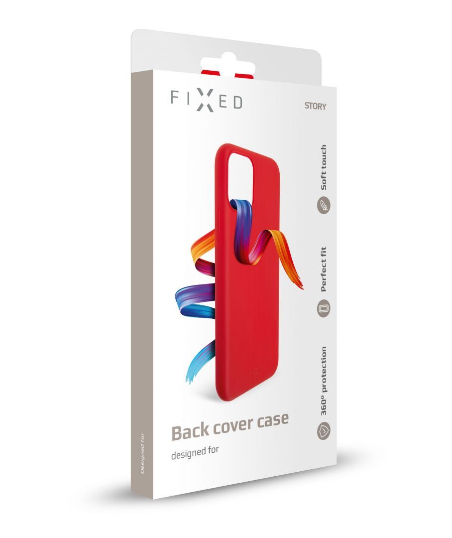 FIXED Rubber Hátlap Story Apple iPhone 7/8/SE (2020), Piros