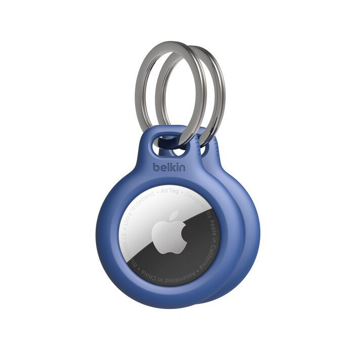 Belkin Secure Holder with Key Ring for AirTag 2-Pack Blue