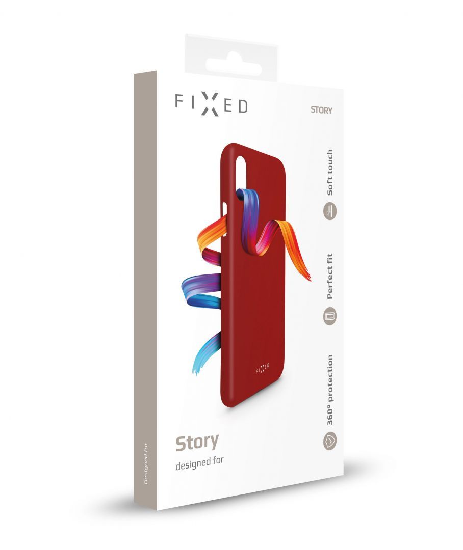 FIXED Rubber Hátlap Story Apple iPhone 11 Pro, Piros
