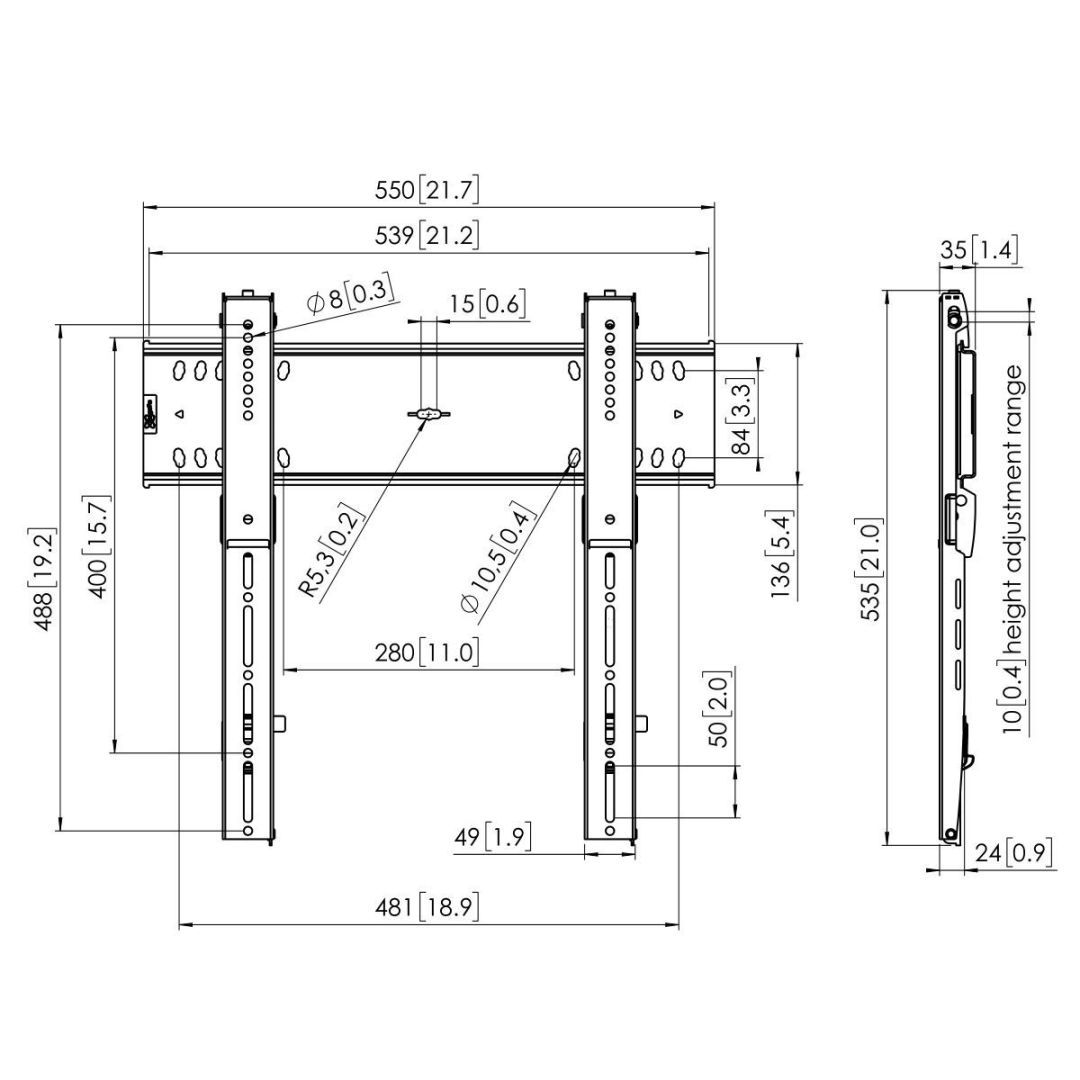 Vogel's PFW 6400 Display Wall Mount fixed Black