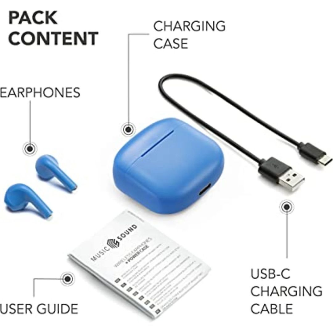 MUSICSOUND TWS wireless Headset Azure Blue