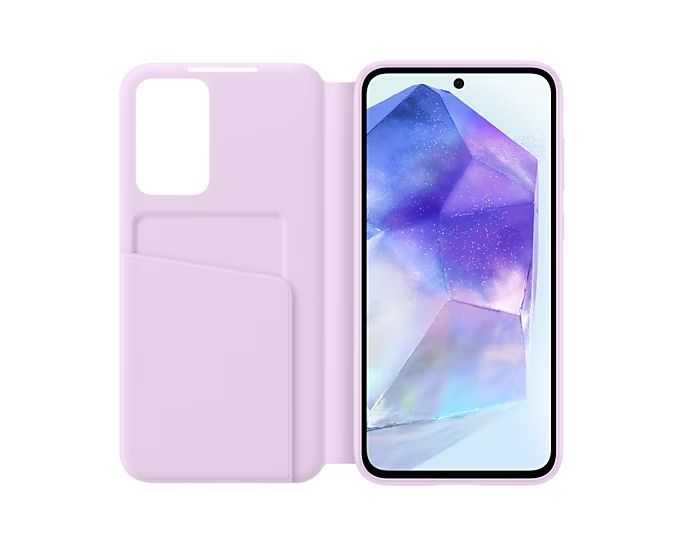 Samsung A55 Smart View Wallet Case Lavender
