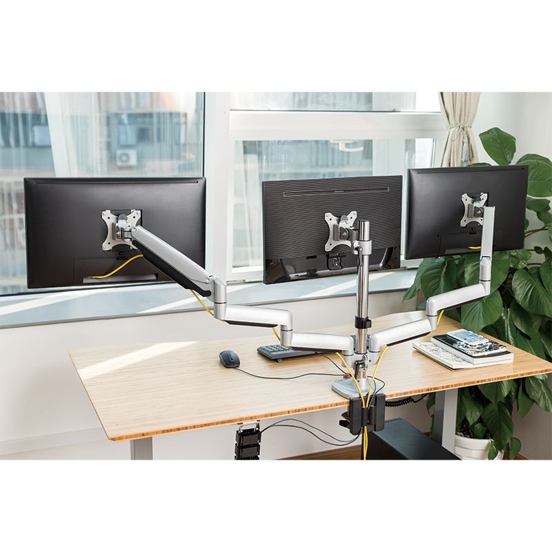 Logilink BP0052 Triple Alumium Monitor Desk Mount Tilt Silver