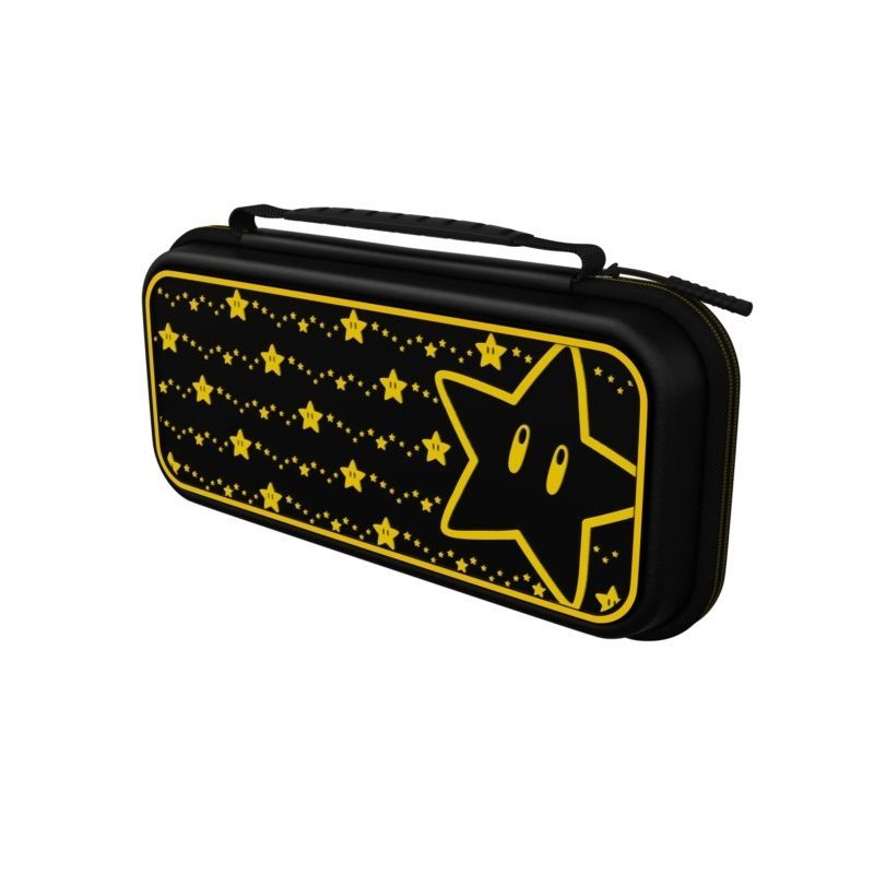 PDP Plus Glow Nintendo Switch/Lite/OLED Super Star Glow in the Dark Case Black/Yellow