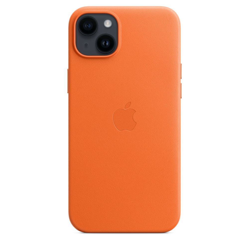 Apple iPhone 14 Plus Leather Case with MagSafe Orange