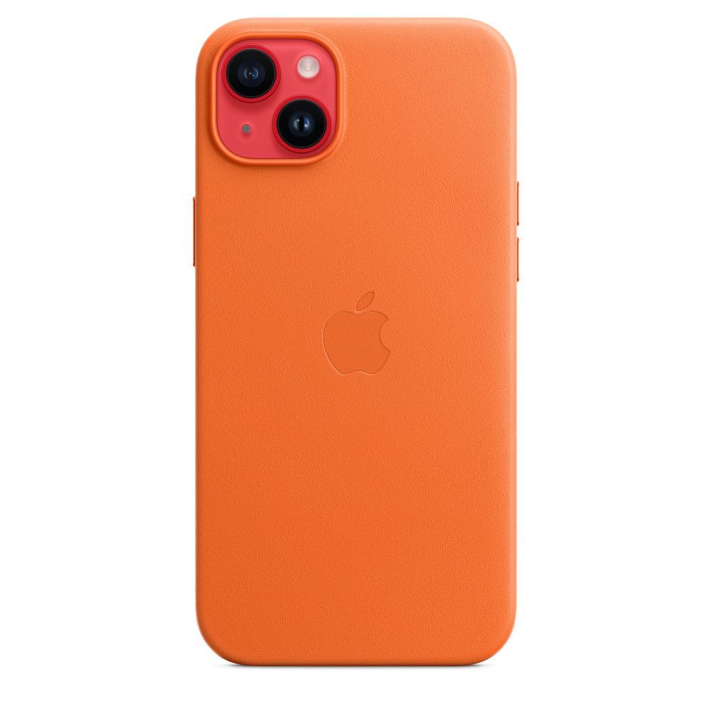 Apple iPhone 14 Plus Leather Case with MagSafe Orange