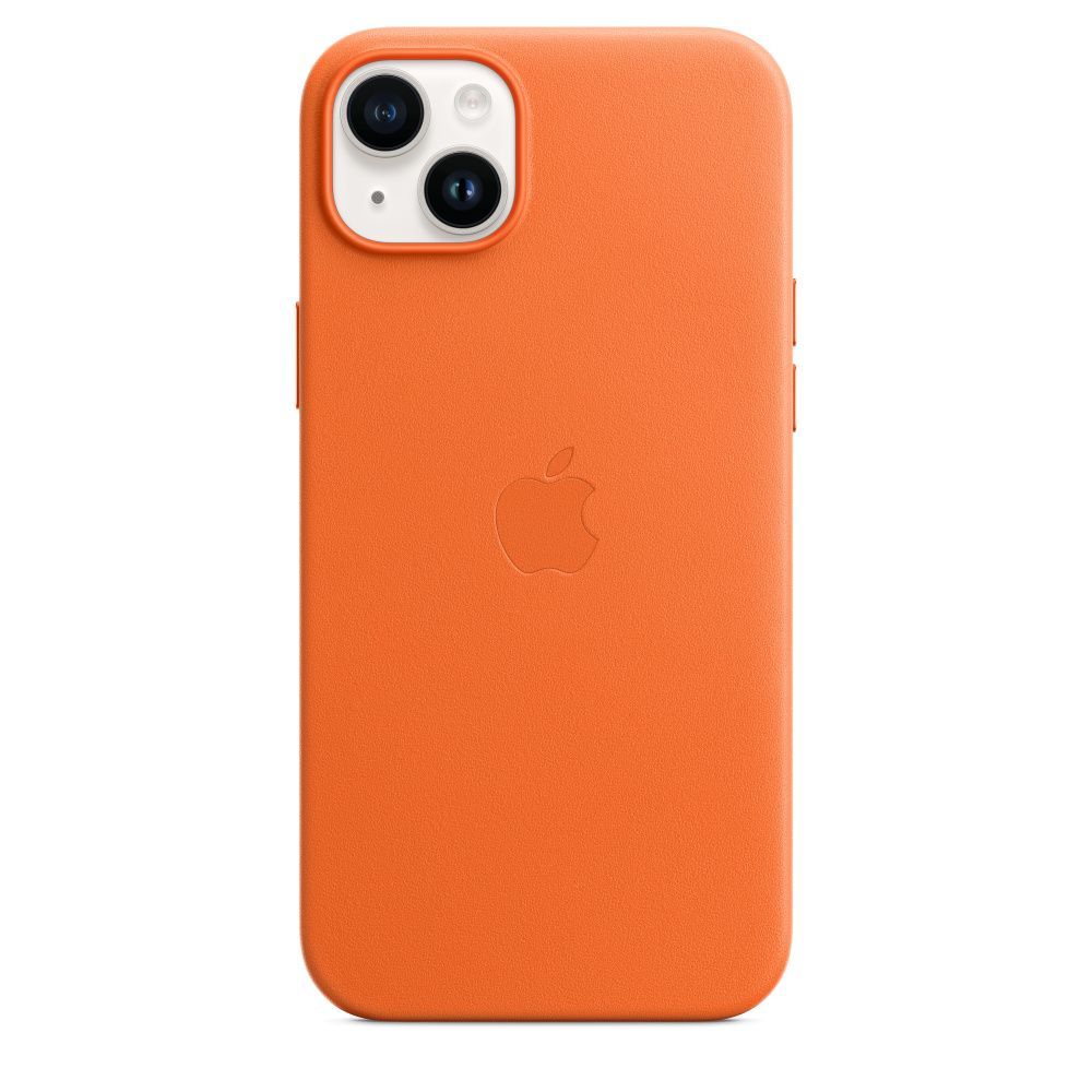 Apple iPhone 14 Plus Leather Case with MagSafe Orange
