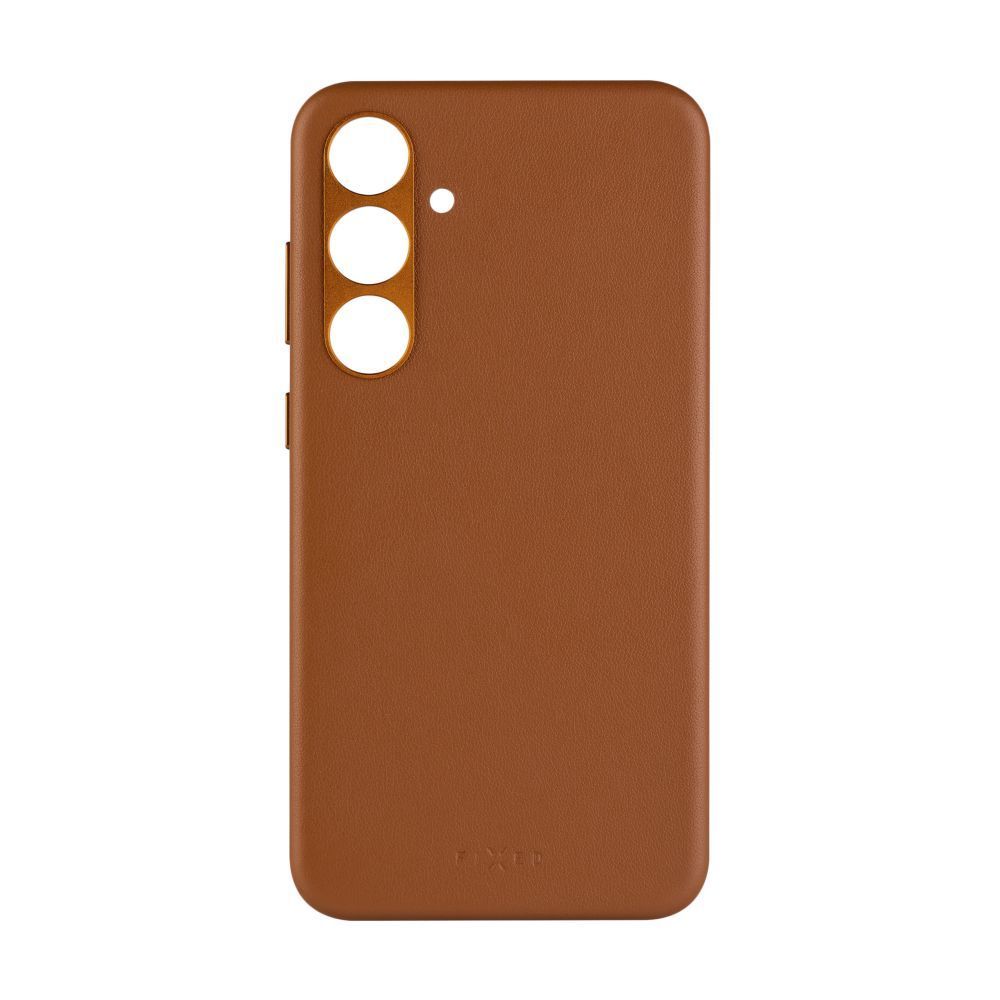 FIXED MagLeather valódi bőr telefontok Samsung Galaxy S24 készülékhez, barna, FIXLM-1256-BRW