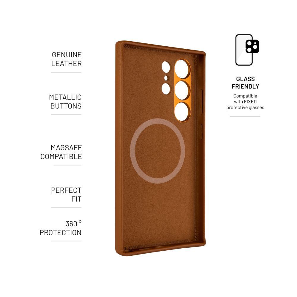 FIXED MagLeather for Samsung Galaxy S24 Ultra Brown