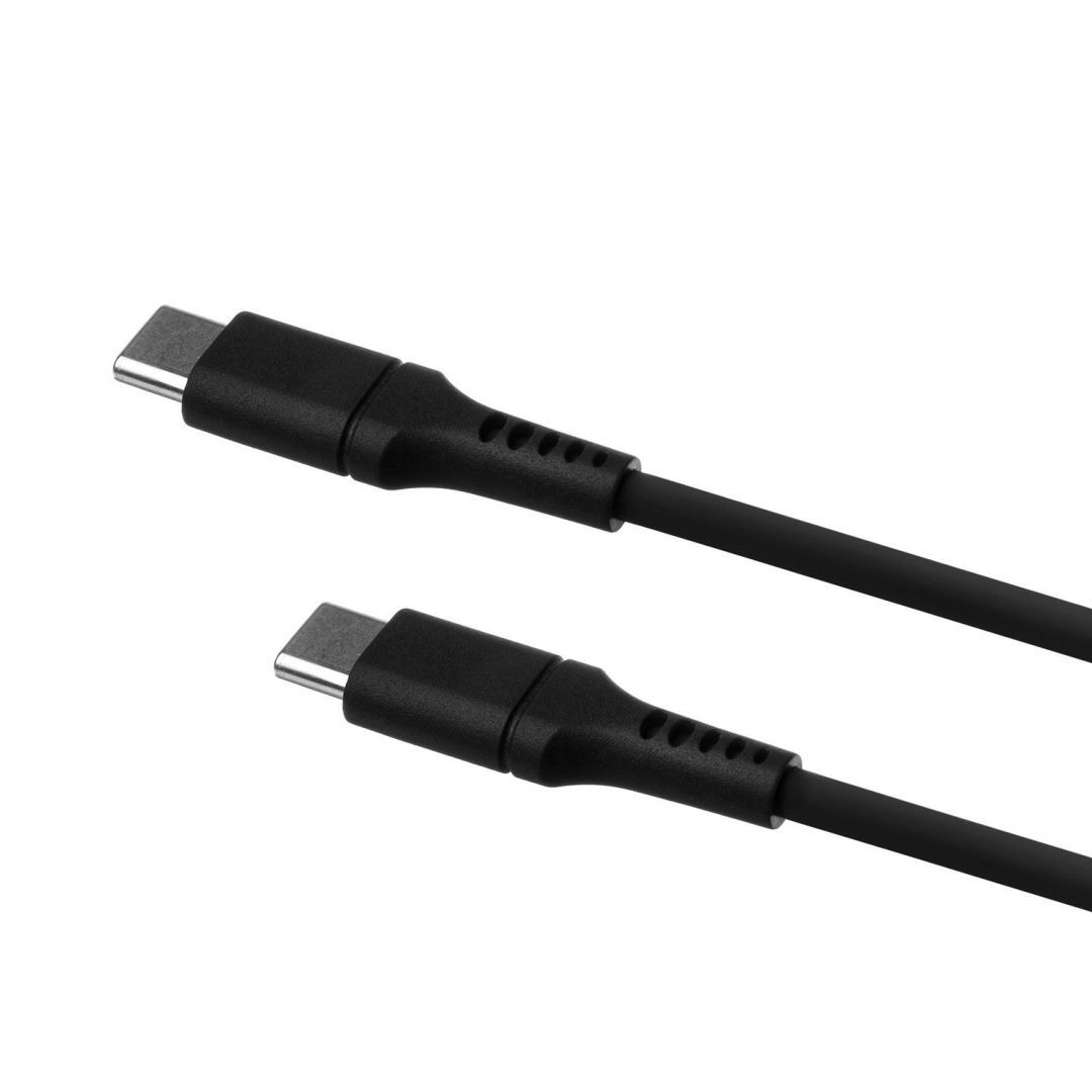 FIXED Liquid Silicone Cable USB-C/USB-C, 1,2m, 60W, black