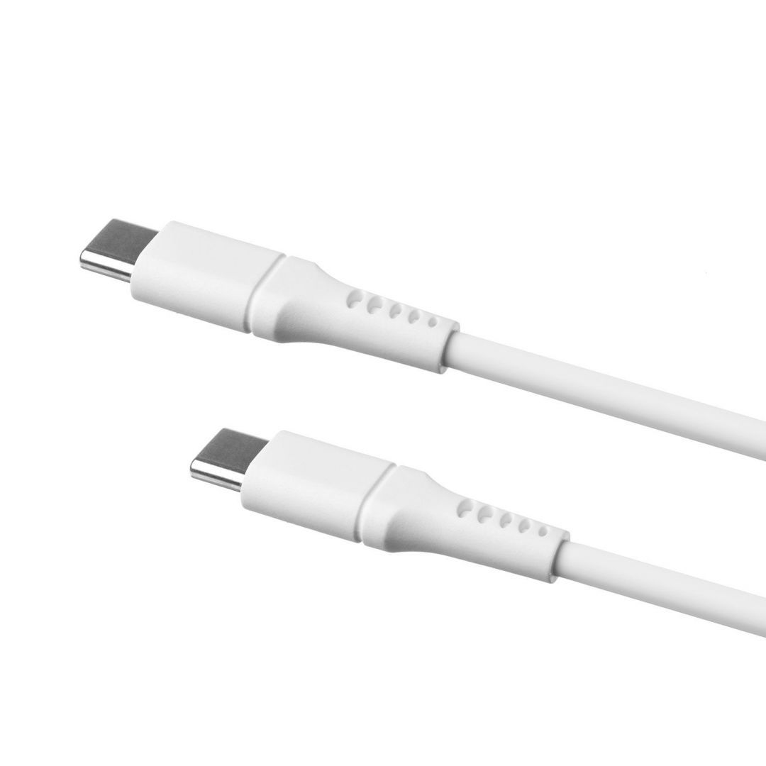 FIXED Liquid Silicone Cable USB-C/USB-C, 1,2m, 60W, white