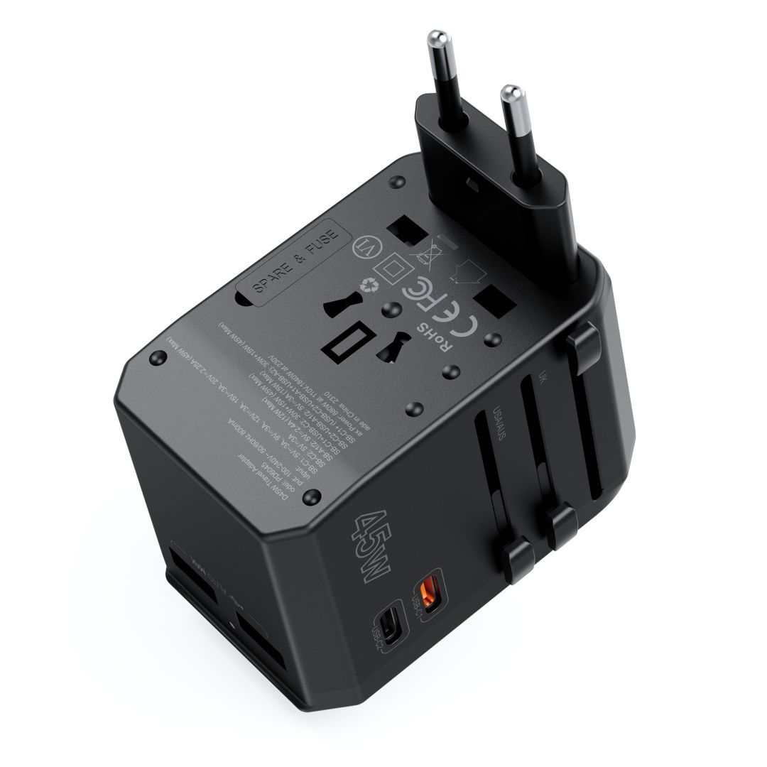 Choetech PD6045 Travel Charger Black