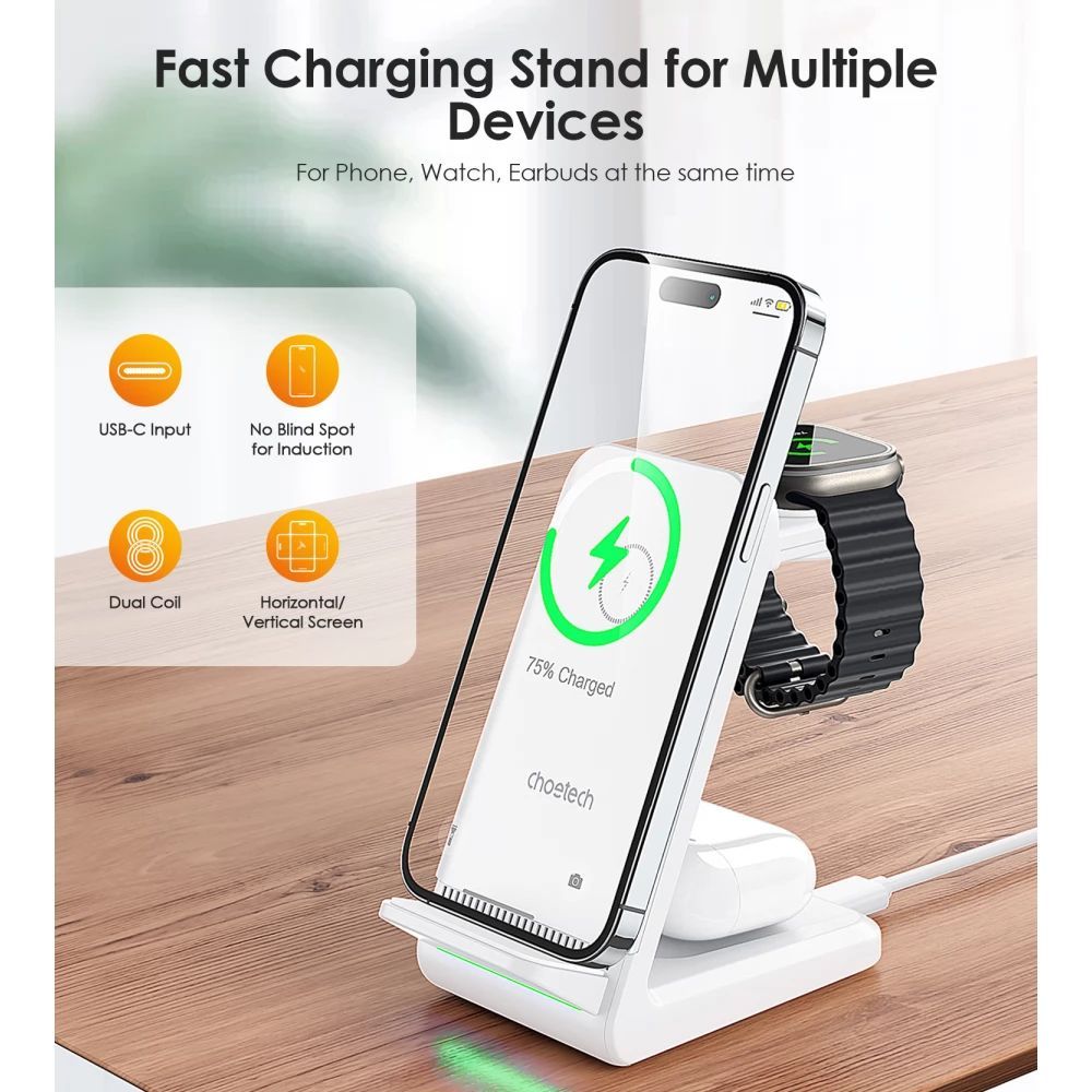 Choetech T608-FW Wireless Charger White