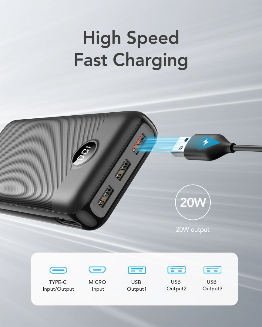 Veger VP3008PD L30 30000mAh Powerbank Black