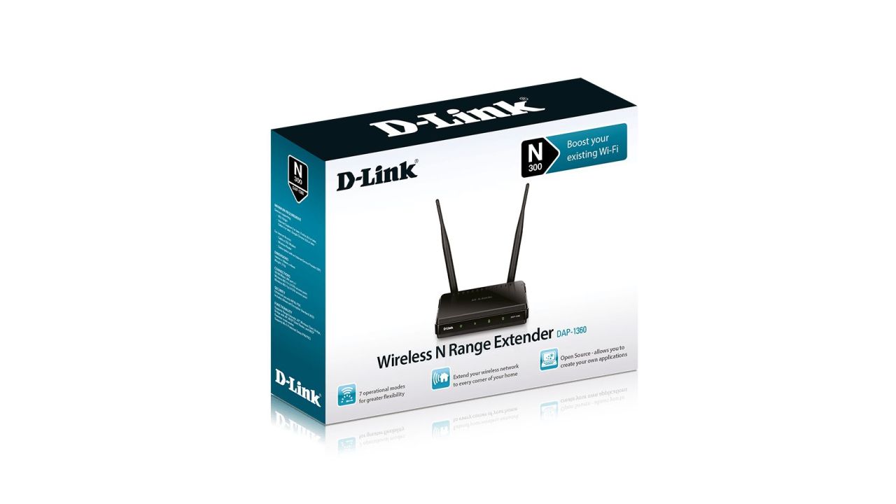 D-Link DAP‑1360/E Wireless N Range Extender Access Point Black