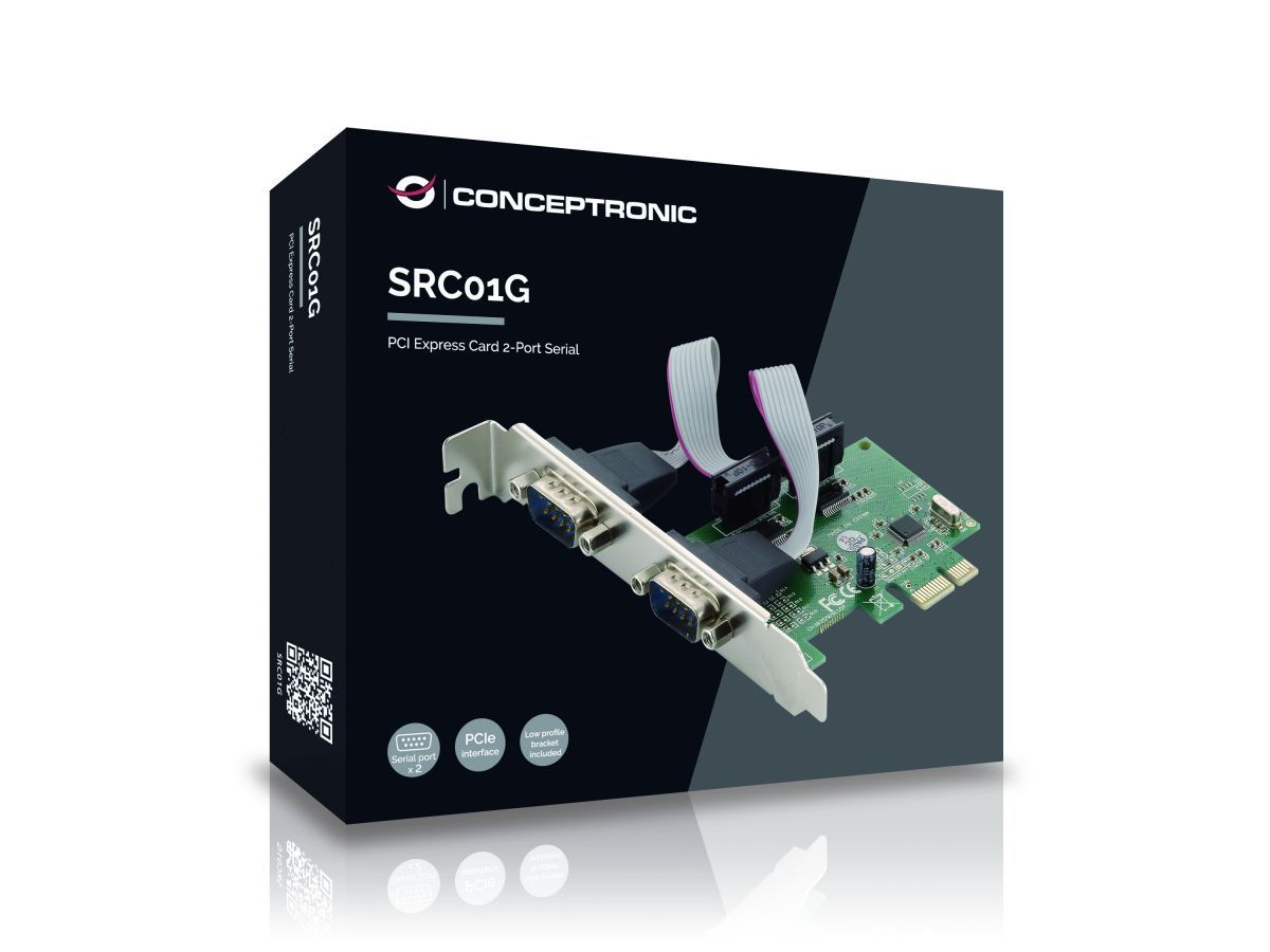 Conceptronic SRC01G 2-Port Serial PCIe Card