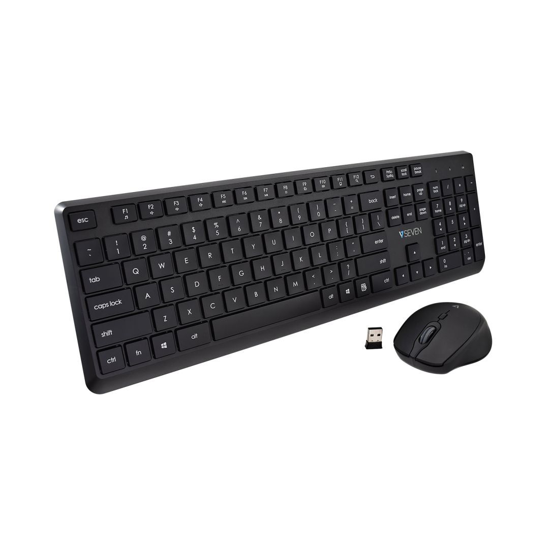 V7 CKW350 Wireless Keyboard and Mouse Combo Black US