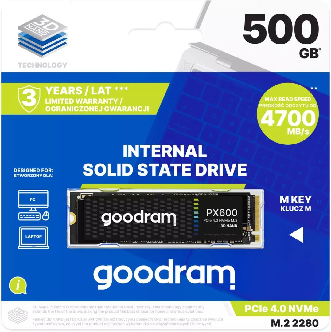 Good Ram 500GB M.2 2280 NVMe PX600