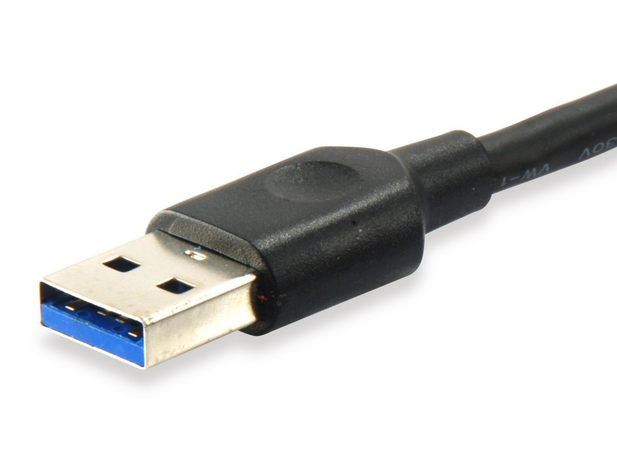 EQuip USB-C 3.2 Gen1 to USB-A 0,5m cable Black