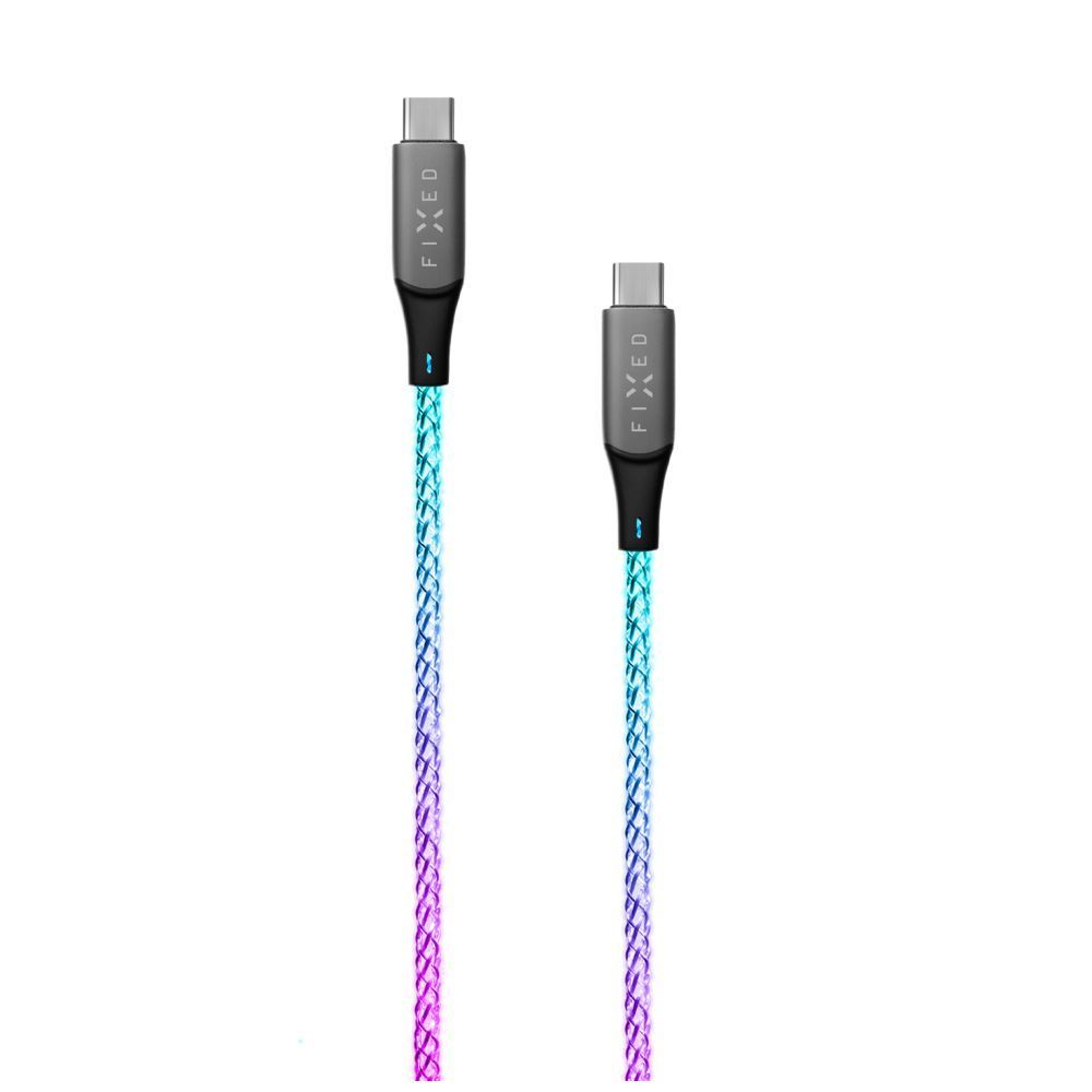 FIXED LED Cable USB-C/USB-C Rainbow