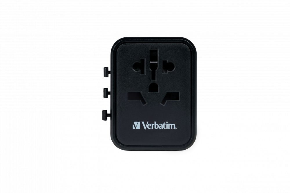 Verbatim Universal Travel Adapter UTA-03 Plug with USB-C PD & QC, 2 x USB-C & 2 x USB-A ports