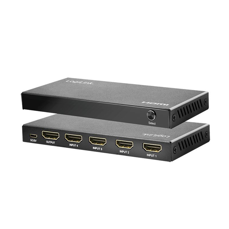 Logilink HDMI switch 4x1-Port 4K/60 Hz Black