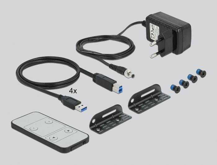 DeLock HDMI KVM Switch 4K 60 Hz with USB 3.0 and Audio Black