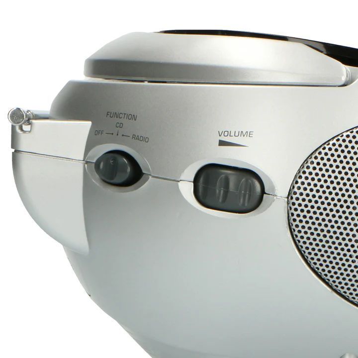 Lenco SCD-24 portable stereo FM radio with CD player Black/Silver