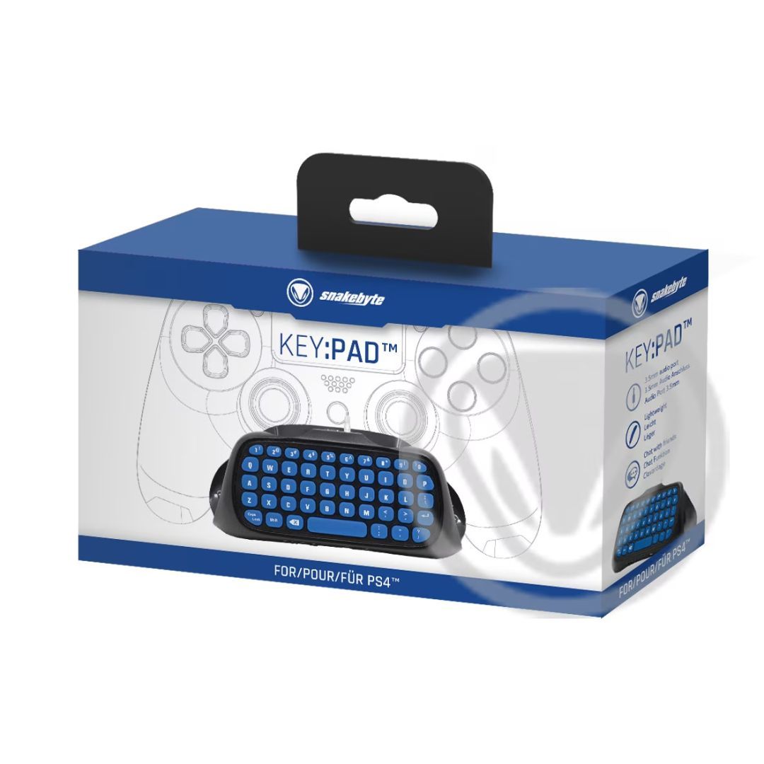 snakebyte Key:Pad for Dualshock Controller PS4 Black/Blue