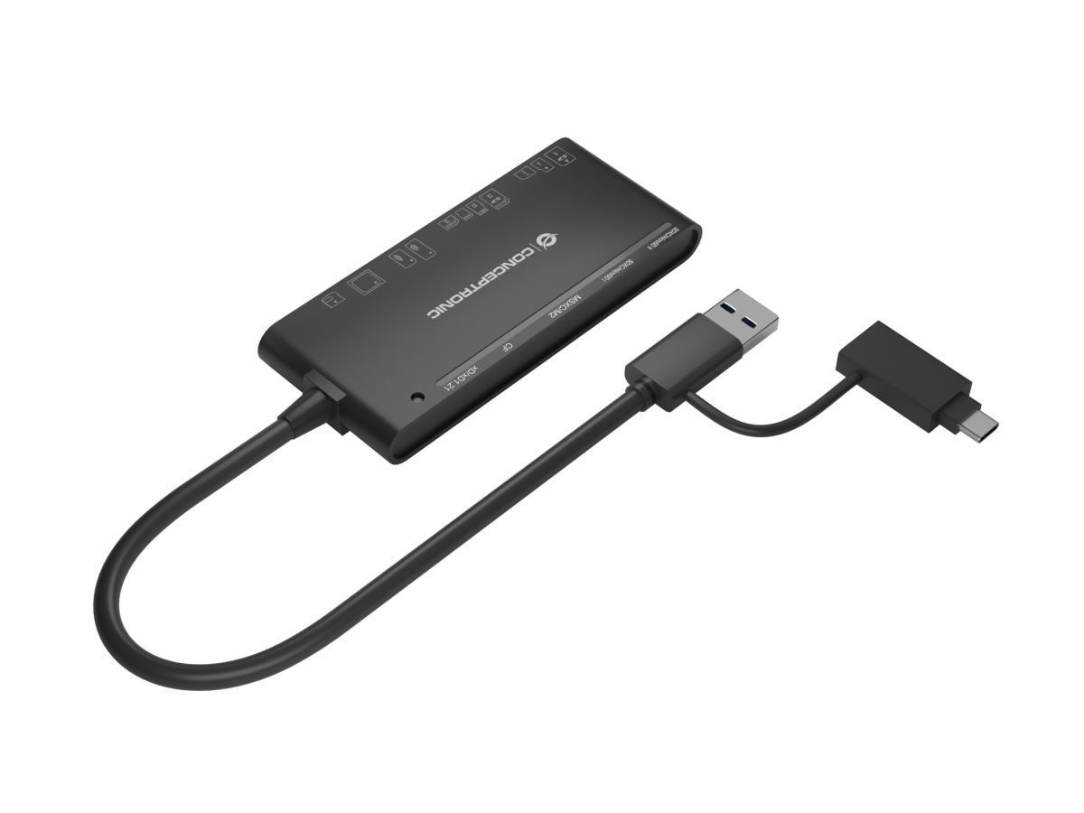 Conceptronic BIAN03B 7-in-1 USB 3.0 Card Reader Black