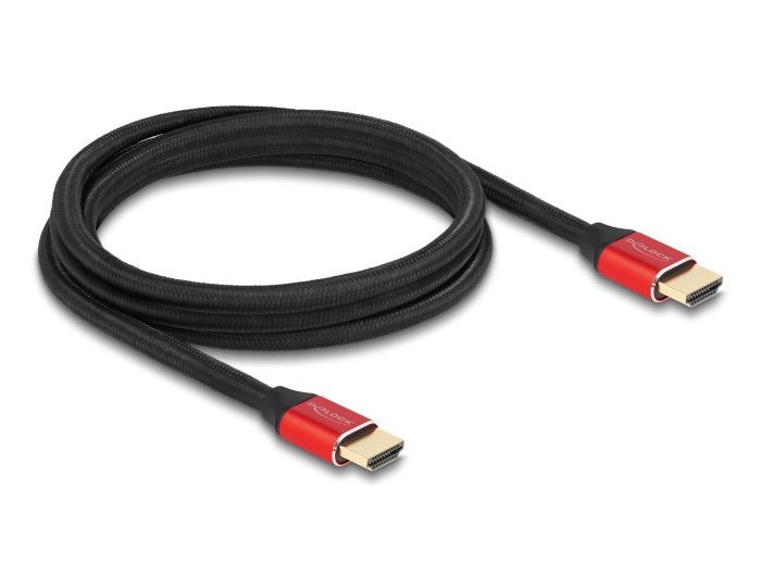 DeLock Ultra High Speed HDMI Cable 48 Gbps 8K 60Hz 2m Red