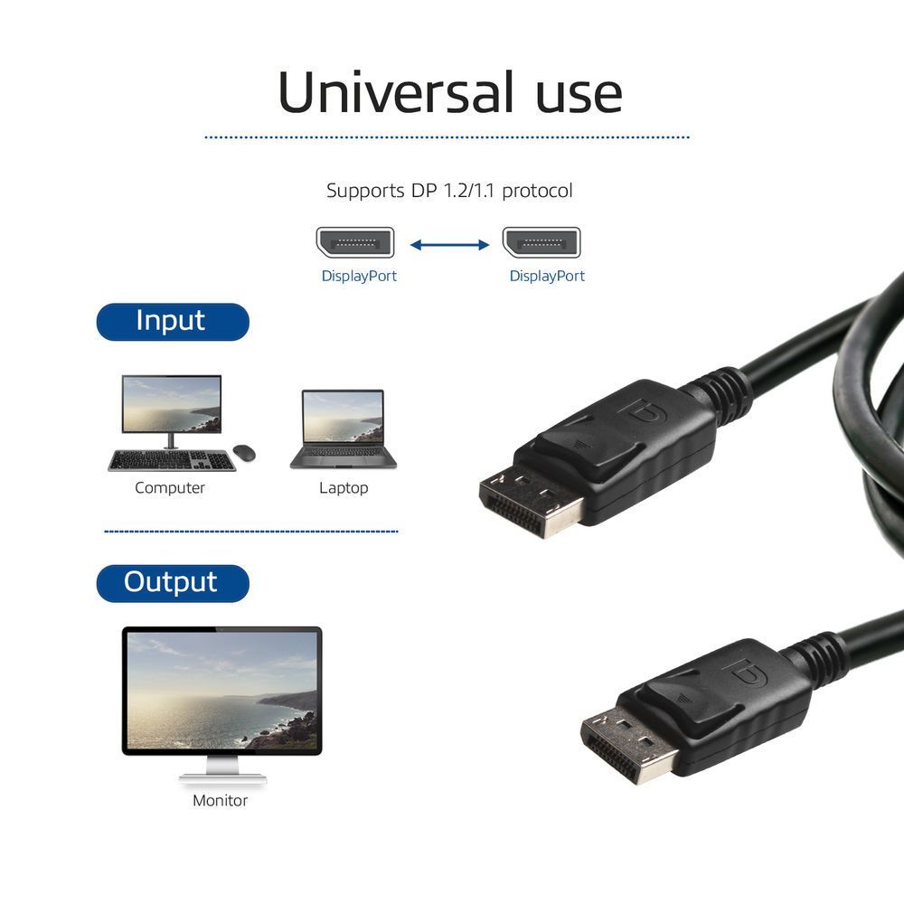 ACT DisplayPort male - DisplayPort male cable 1m Black