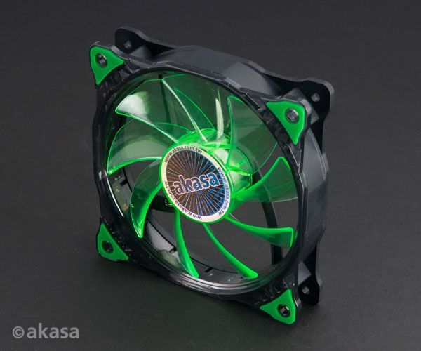 Akasa Vegas Green LED 12cm Case Fan