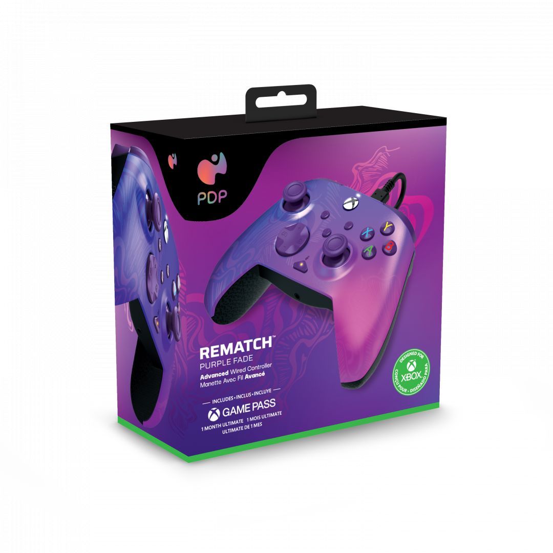 PDP Xbox Series X/S & PC USB Gamepad REMATCH Purple Fade