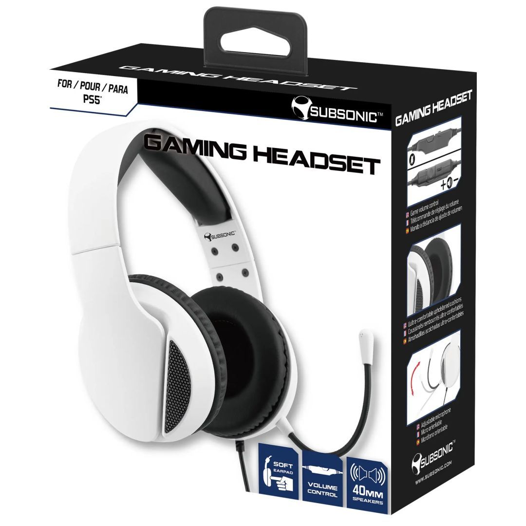 Subsonic Gaming Headset Pure White