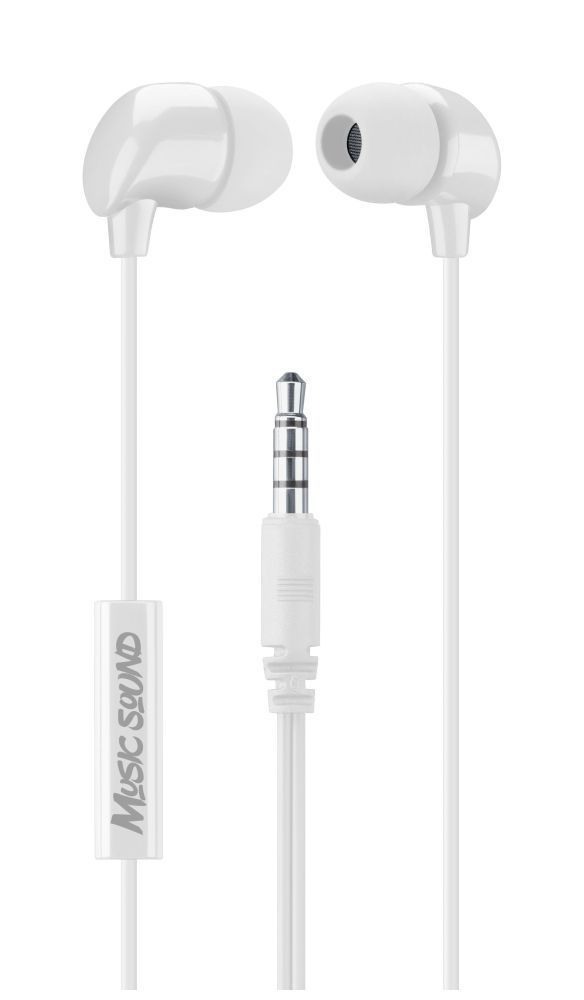 MUSICSOUND Wired Earphones White