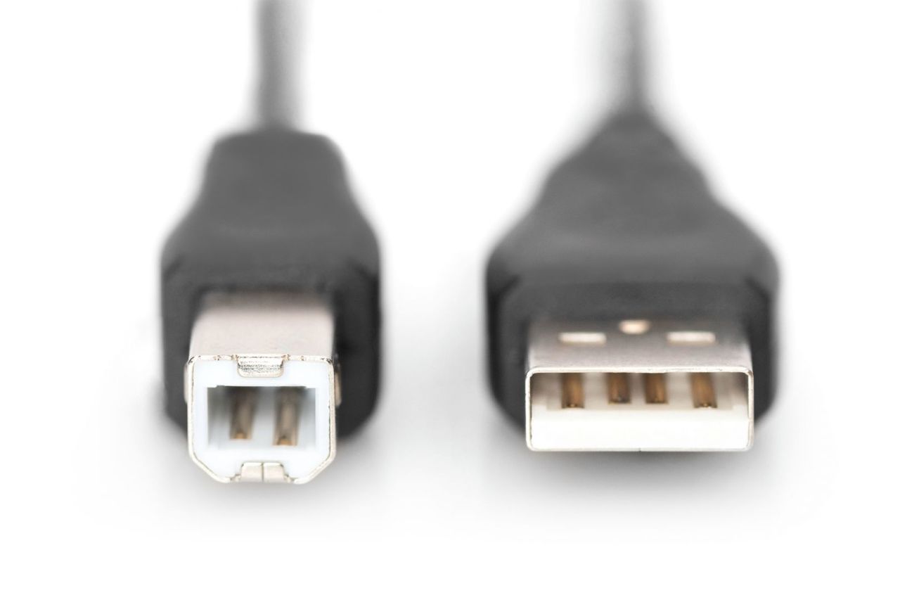 Assmann USB connection cable, type A - B 1m Black