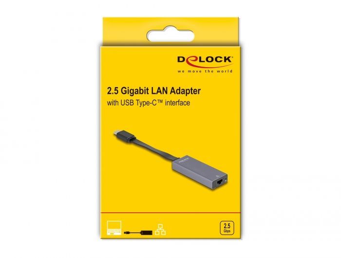 DeLock USB Type-C Adapter to 2.5 Gigabit LAN slim