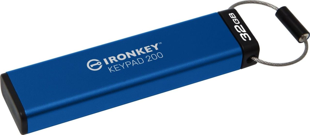Kingston 32GB IronKey Keypad 200 USB3.2 Blue