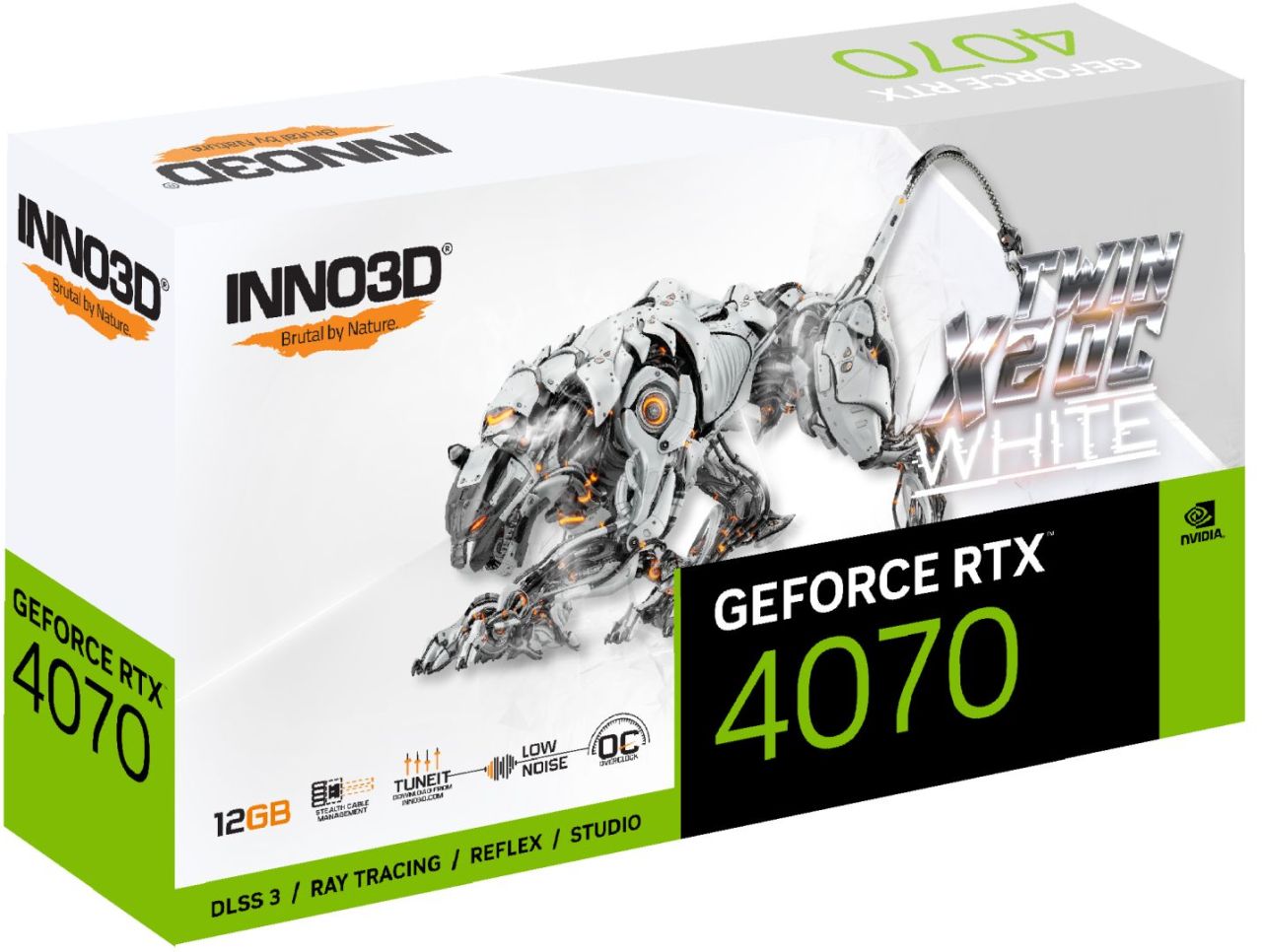 Inno3D GeForce RTX4070 12GB DDR6X Twin X2 OC White Stealth