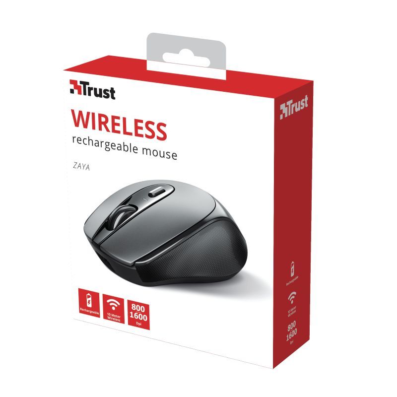 Trust Zaya Rechargeable Wireless mouse Black