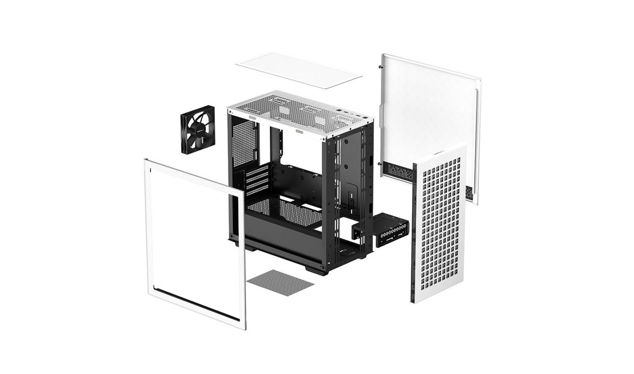 DeepCool CH370 WH Tempered Glass White