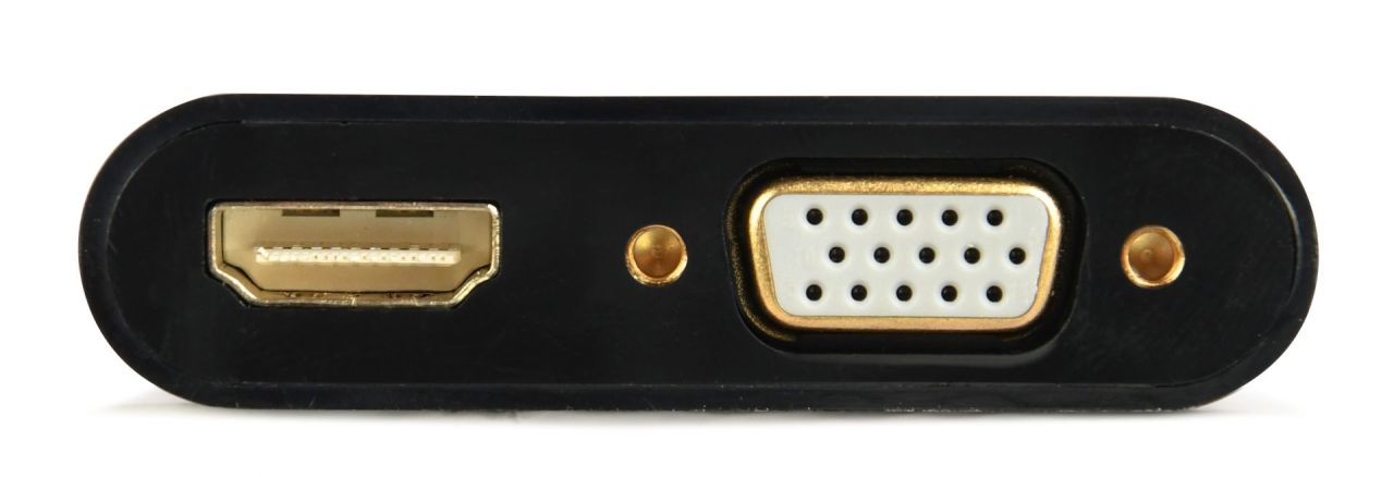 Gembird A-VGA-HDMI-02 VGA to HDMI + VGA adapter cable 0,15m Black